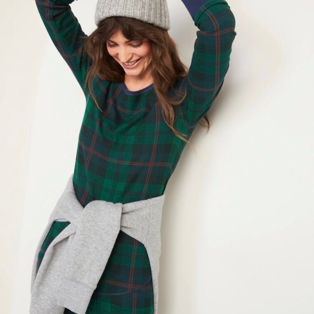NWT Old Navy Plaid Thermal Pajama Set Sz M